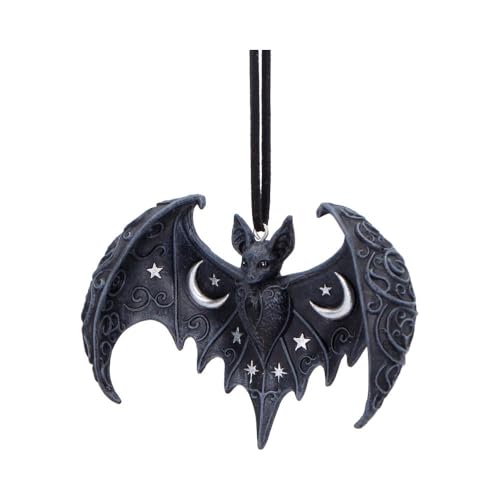 House of Obscura Gothic Hanging Ornament – Resin Dark Fantasy Decoration Collection (Lunar Wing Bat)