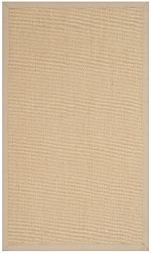 Safavieh Natural Fiber Rug for Living Room, Dining Room, Bedroom - Natural Fiber Collection, Short Pile, in Natural and Ivory, 76 x 122 cm