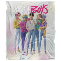 K-Pop Demon Hunters - Saja Boys Silky Touch Super Soft Throw Blanket 152 X 127 cm, White