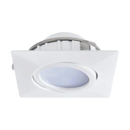 EGLO LED recessed spotlight Pineda, plastic spot, white recessed light