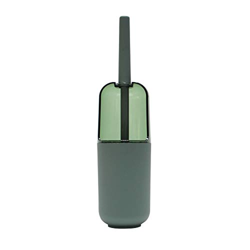 Douceur d'intérieur Toilet Brush (0) 10 x 37.5 cm Plastic Plain Transp/Opaque Equatorial Khaki