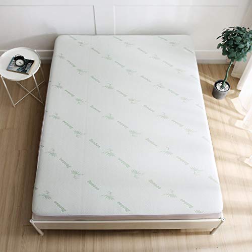 HomeSpace Direct Bamboo Waterproof Mattress Protector Breathable No Noise Premium Deep Fitted Sheet (King)
