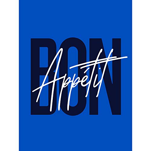 Wee Blue Coo Bon Appetit Cobalt Large Art Print Poster Wall Decor 18x24 inch