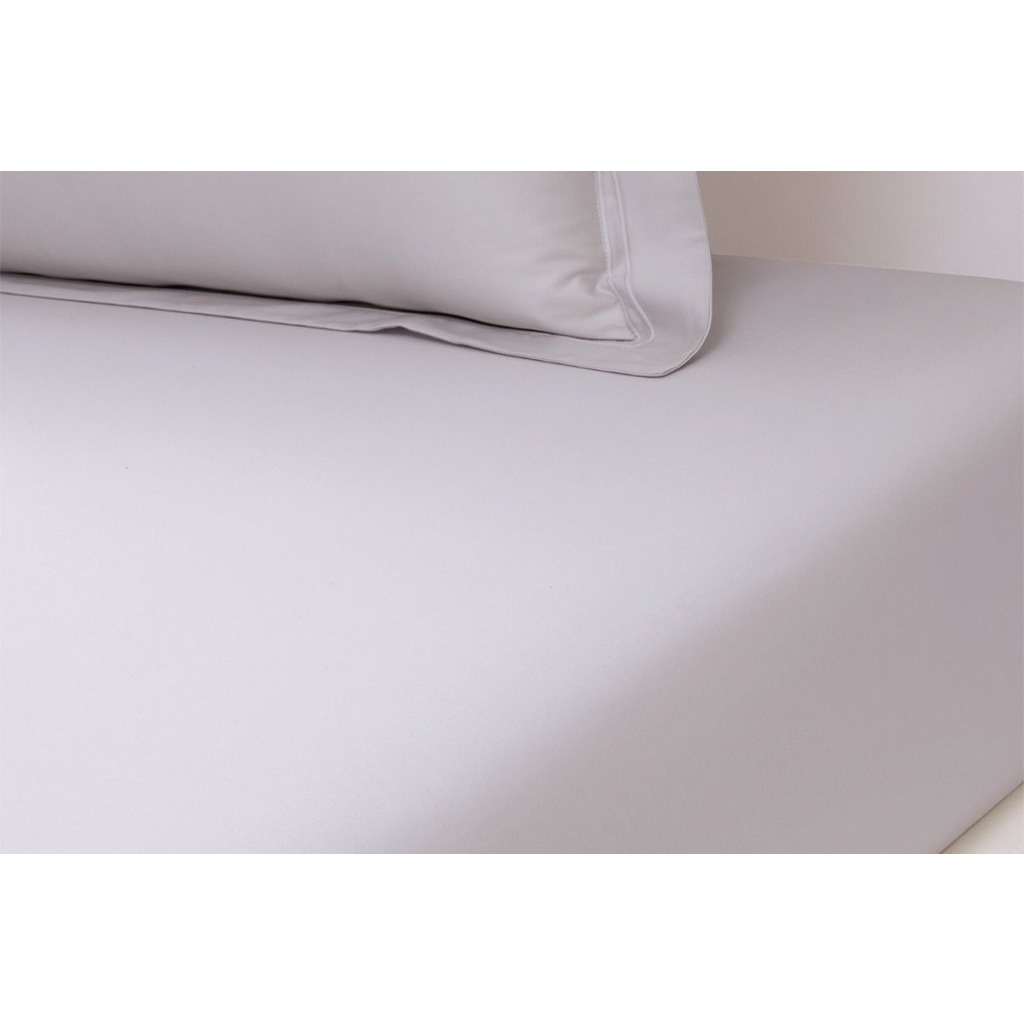 Yves Delorme Triomphe Fitted Sheet - Double 135cm x 190cm - Silver