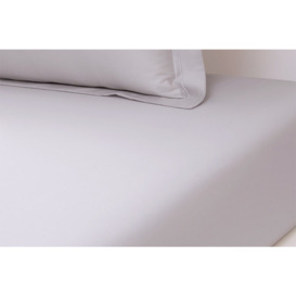 Yves Delorme Triomphe Fitted Sheet - Super King 180cm x 200cm - Silver