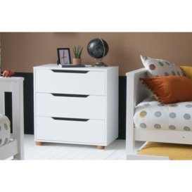 Classic Childrens 3 Drawer Chest with Beech Feet