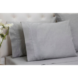 Hemstitch Oxford Pillowcase Pair - Large 50cm x 90cm - Ivory