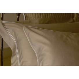 Spencer Oxford Pillowcase Pair - Standard 50cm x 75cm - IvoryTaupe