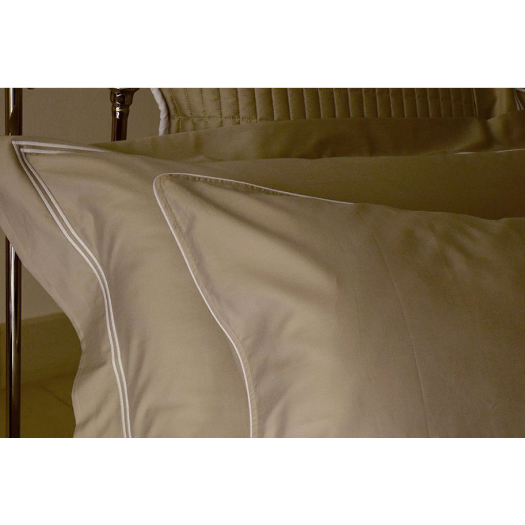 Spencer Oxford Pillowcase Pair - Standard 50cm x 75cm - WhitePutty Chambray