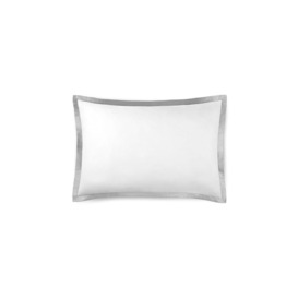 Amalia Prado Oxford Pillowcase - Oxford 50 x 75cm - White - Cool Grey