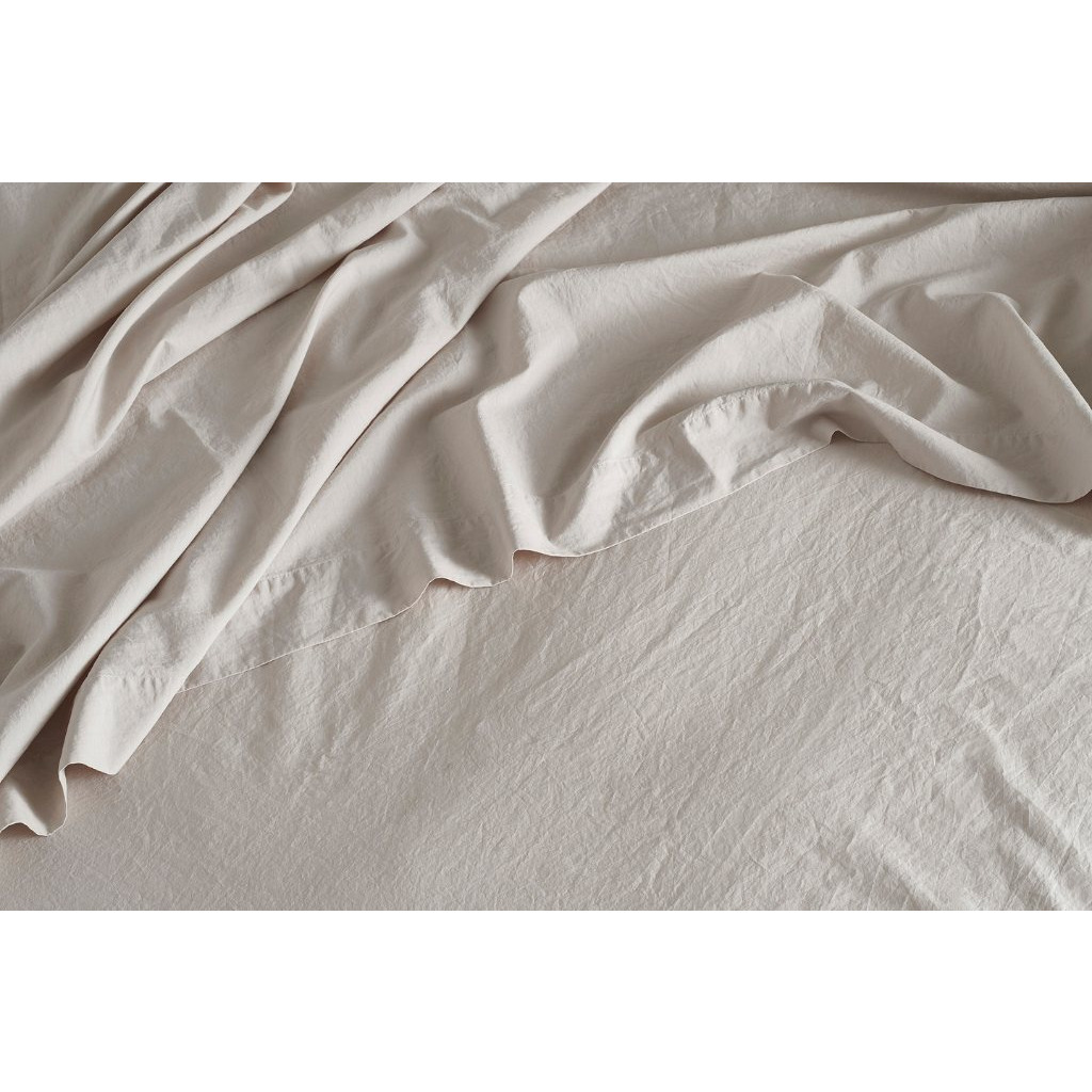 Bedfolk Relaxed Cotton Flat Sheet - King 275 x 275cm 5ft - Clay