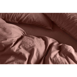 Bedfolk Relaxed Cotton Flat Sheet - Super King 305 x 275cm 6ft - Rust
