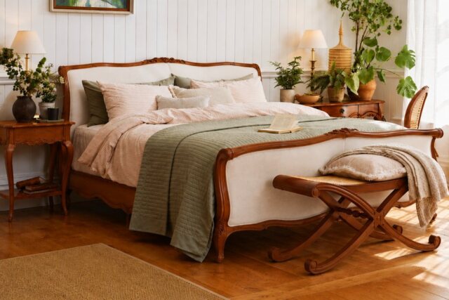 Louis XV Upholstered Bed