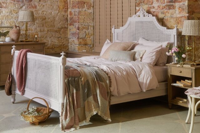 Juliet Painted Caned Bed