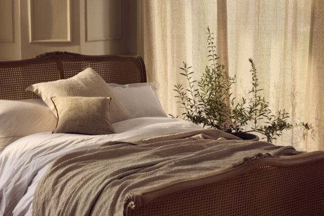Louis XV Caned Bed