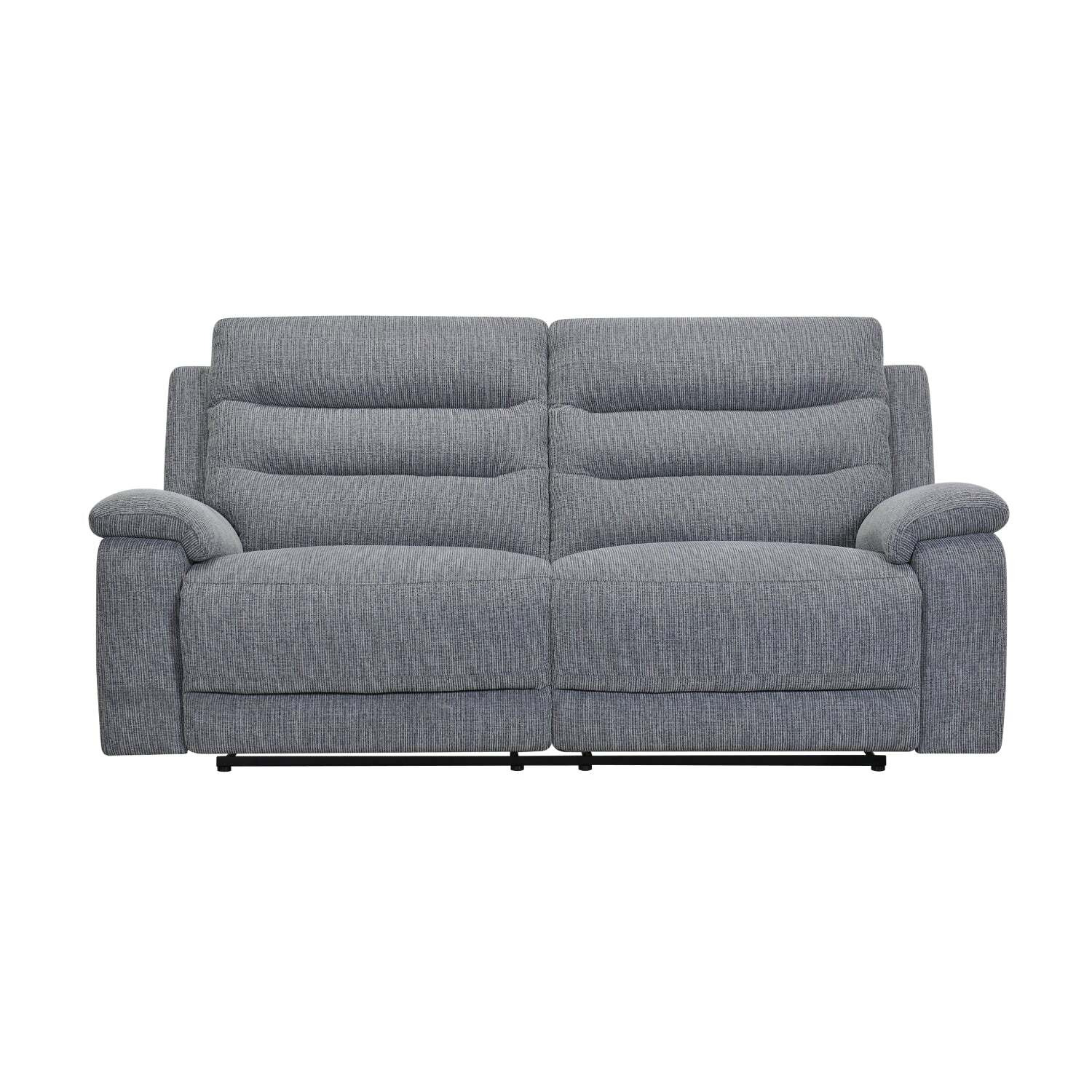 Ashby 3 Seater Fabric Reclining Sofa - Grey F20 TX2583 / Electric Reclining