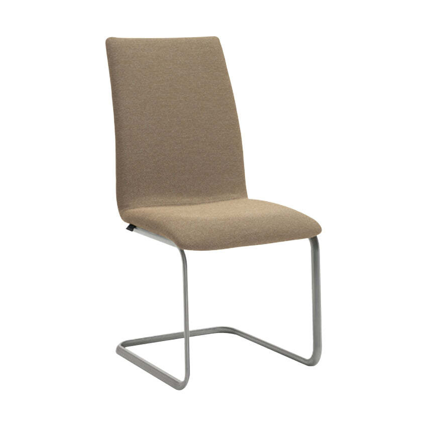 Venjakob Eileen Dining Chair - Stainless Steel Optic / Dublin Light Grey
