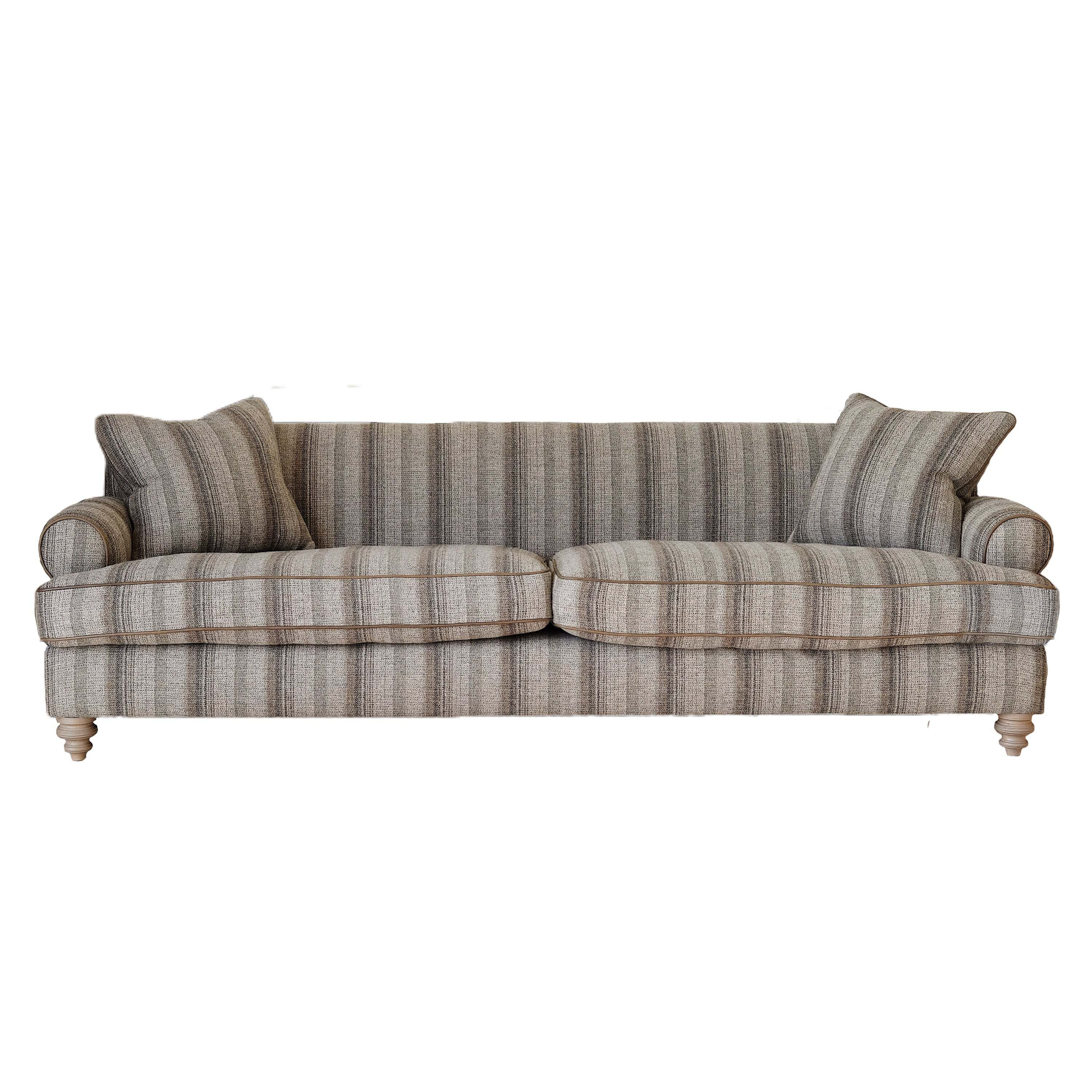Tetrad Nevis Fabric Grand Sofa - Peat Herringbone / Galveston Walnut