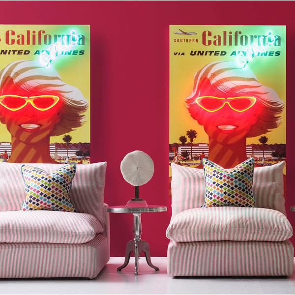 California Girls, Neon Artwork, 122cm x 182cm, Multicoloured/Yellow - Andrew Martin - image 1