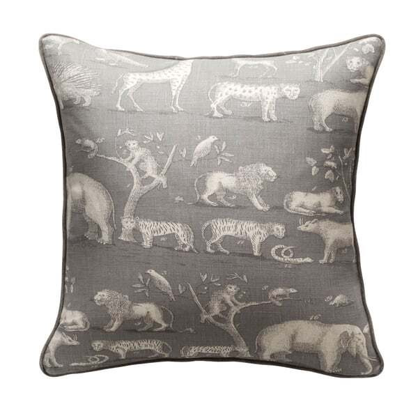 Kingdom Storm, Sustainable Feather, Cushion, 55cm x 55cm - Andrew Martin Storm Eco-conscious & Linen Blend & Viscose Blend Animal - image 1