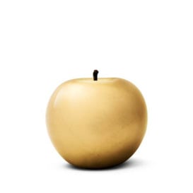 Apple - Plated Gold (12Cm X 10Cm), Fruit Sculpture, 12cm x 10cm - Andrew Martin - thumbnail 1