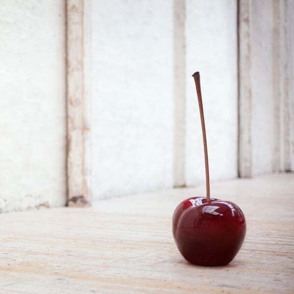 Bordeaux Glazed Cherry, Fruit Sculpture, 12cm x 10cm, Bordeaux - Andrew Martin - image 1