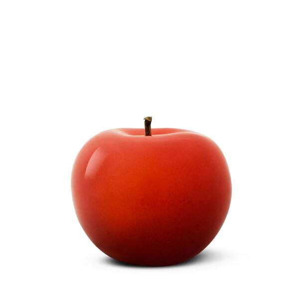 Red Glazed Apple, Fruit Sculpture, 20cm x 15cm, Red - Andrew Martin - image 1