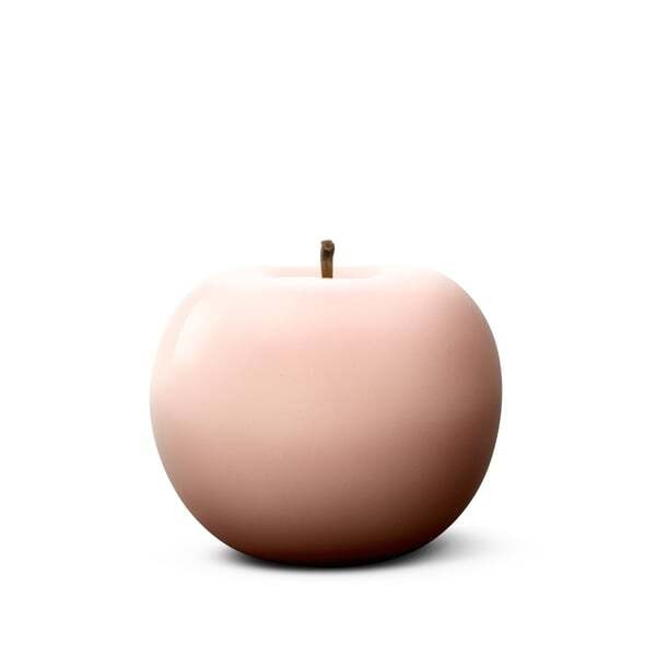 Pink Glazed Apple, Fruit Sculpture, 20cm x 15cm, Pink - Andrew Martin - image 1