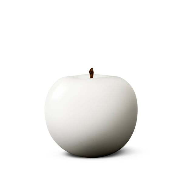 Apple - Glazed White (12Cm X 10Cm), Fruit Sculpture, 12cm x 10cm - Andrew Martin - image 1