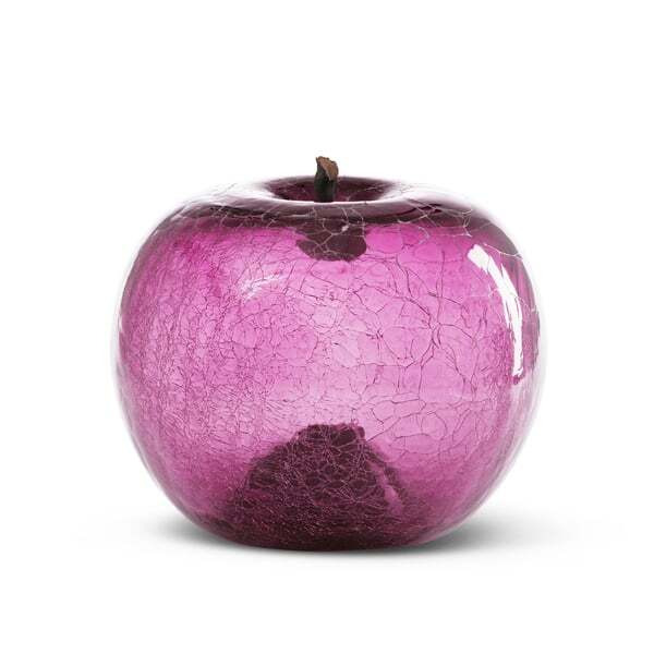 Apple - Crackled Amethyst (36Cm X 26Cm), Fruits & Sculptures, 36cm x 26cm - Andrew Martin - image 1