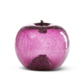 Apple - Crackled Amethyst (36Cm X 26Cm), Fruits & Sculptures, 36cm x 26cm - Andrew Martin