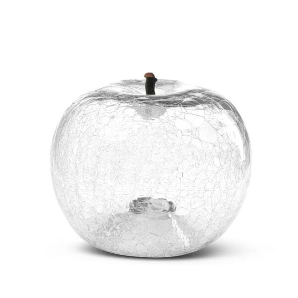 Transparent Crackled, Apple Sculpture, 20cm x 16cm, Transparent - Andrew Martin - image 1
