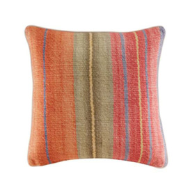 Elbrus Multi, Sustainable Feather, Cushion - Andrew Martin Multi Linen Blend Stripe