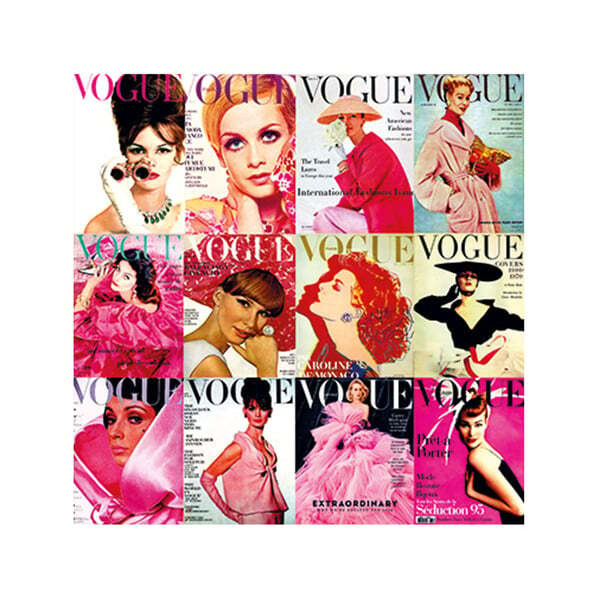 Vogue Covers Vol.1, Plexiglass Artwork, 100cm x 100cm, Pink/White - Andrew Martin - image 1