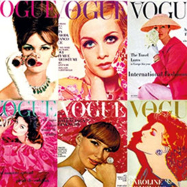 Vogue Covers Vol.1, Plexiglass Artwork, 100cm x 100cm, Pink/White - Andrew Martin - thumbnail 2