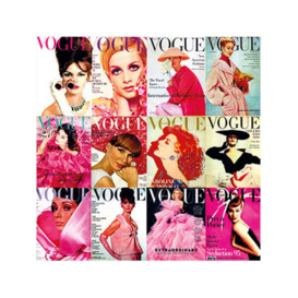 Vogue Covers Vol.1, Plexiglass Artwork, 100cm x 100cm, Pink/White - Andrew Martin - thumbnail 1