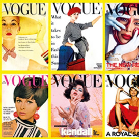 Vogue Covers Vol. 2, Plexiglass Artwork, 100cm x 100cm, Multicoloured/Yellow - Andrew Martin - thumbnail 2
