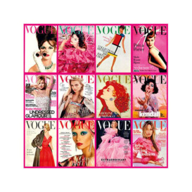 Vogue Covers Vol. 3, Plexiglass Artwork, 100cm x 100cm, Multicoloured/Pink - Andrew Martin