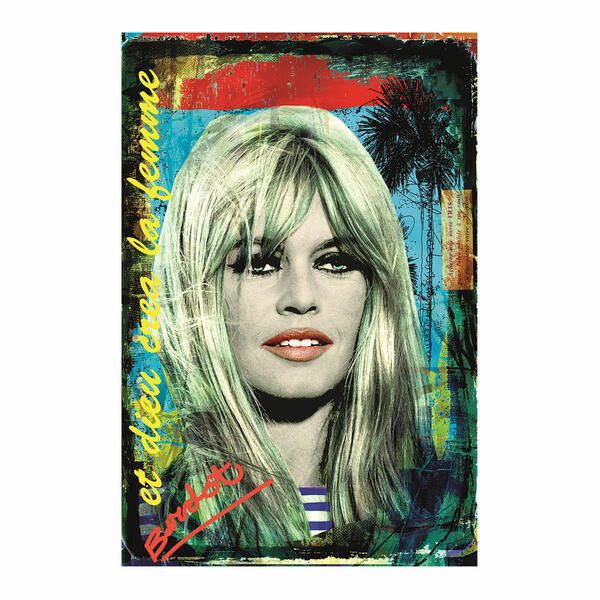 La Femme Bardot, Plexiglass Artwork , 80cm x 120cm - Andrew Martin