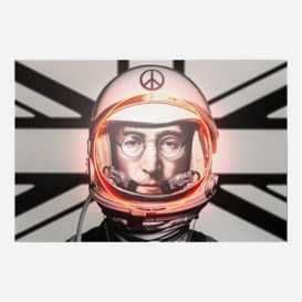 Lennon Astronaut, Neon Artwork, 120cm x 80cm, Black & White - Andrew Martin - thumbnail 2