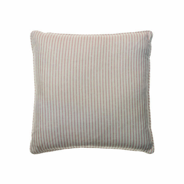 Picket Pink, Sustainable Feather, Cushion - Andrew Martin Pink Eco-conscious & Linen Blend & Viscose Blend Small Prints & Stripe - image 1