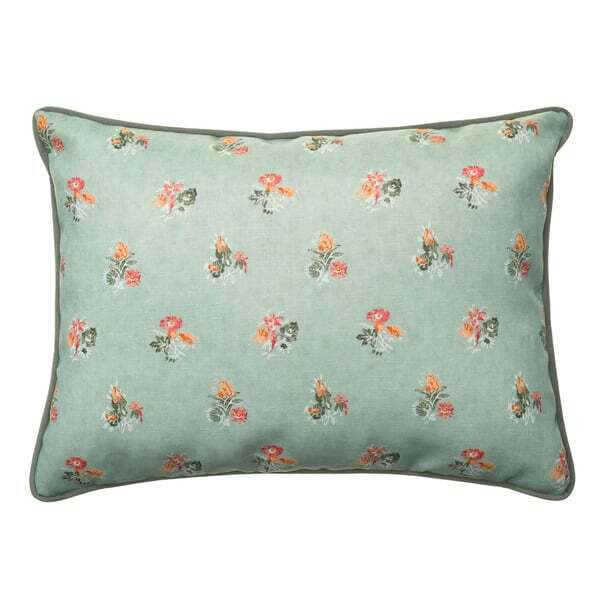 Spinney Duck Egg Outdoor, Hollowfibre, Cushion, 55cm x 40cm - Andrew Martin Floral - image 1