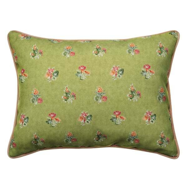 Spinney Leaf Outdoor, Hollowfibre, Cushion, 55cm x 40cm - Andrew Martin Floral - image 1