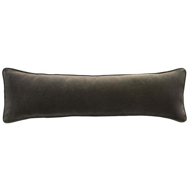 Medici Charcoal Draught Excluder, Wool, Cushion - Andrew Martin Hypoallergenic & Cotton & Velvet Plain - image 1