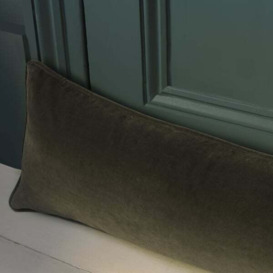 Medici Charcoal Draught Excluder, Wool, Cushion - Andrew Martin Hypoallergenic & Cotton & Velvet Plain - thumbnail 2