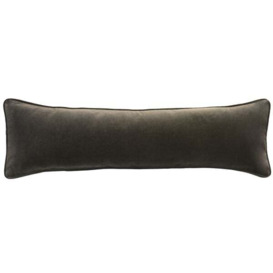 Medici Charcoal Draught Excluder, Wool, Cushion - Andrew Martin Hypoallergenic & Cotton & Velvet Plain - thumbnail 1