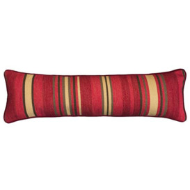 Portscatho Plume Draught Excluder, Wool, Cushion, Red - Andrew Martin Hypoallergenic & Wool Blend Stripe