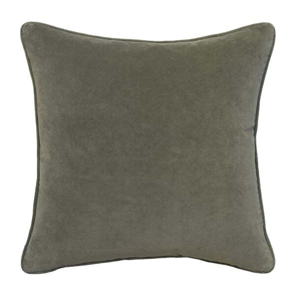 Medici Slate, Sustainable Feather, Cushion - Andrew Martin Slate Eco-conscious & Cotton & Velvet Plain - image 1