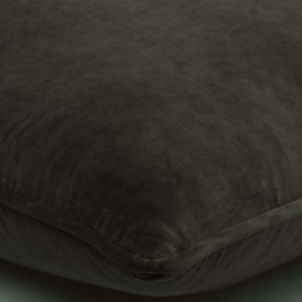 Medici Charcoal, Sustainable Feather, Cushion - Andrew Martin Charcoal Eco-conscious & Cotton & Velvet Plain - thumbnail 2