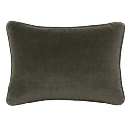 Medici Charcoal, Sustainable Feather, Cushion - Andrew Martin Charcoal Eco-conscious & Cotton & Velvet Plain - thumbnail 1